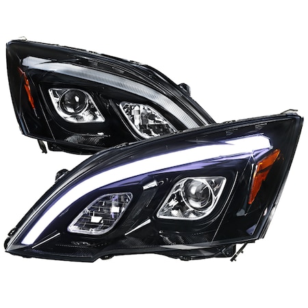 Spec-D Tuning 07-11 Honda CRV Projector Headlight Glossy Black 2LHP-CRV07G-TM